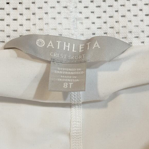 Athleta White Crest Skort - size 8T - Picture 3 of 6